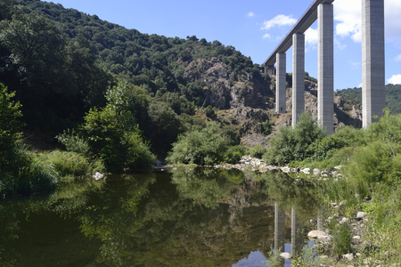 Arredelusi pool in the Flumendosa riverの写真素材