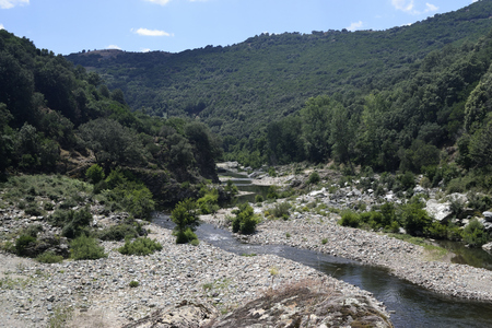 Flumendosa river near Is Caddaiasの写真素材