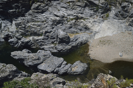 Is Caddaias pools in the Flumendosa riverの写真素材