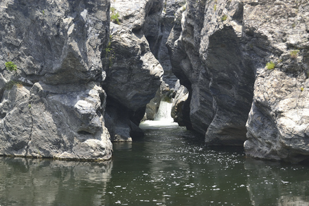 Is Caddaias pools in the Flumendosa riverの写真素材