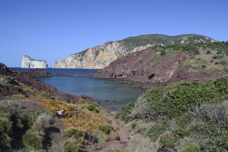 The cost of Masua near Porto Coralloの写真素材
