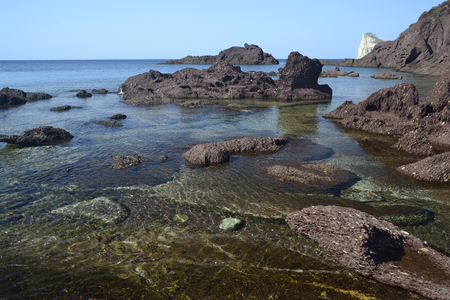 Beach of Porto Coralloの写真素材