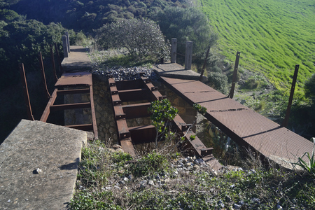 Abandoned railway mining of Monteponiの写真素材