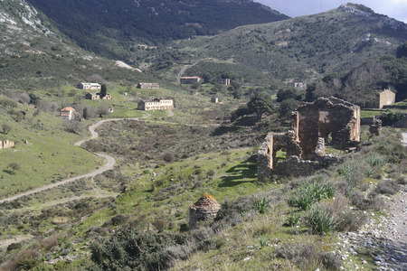 Abandoned mine of Malacalzettaの写真素材