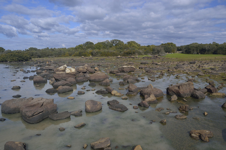 Pond Pauli Maiori in the Giara of Genoniの写真素材