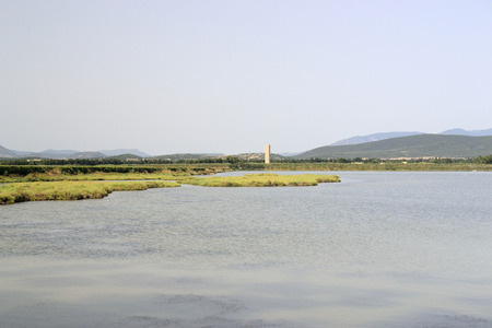 The pond of Porto Botteの写真素材