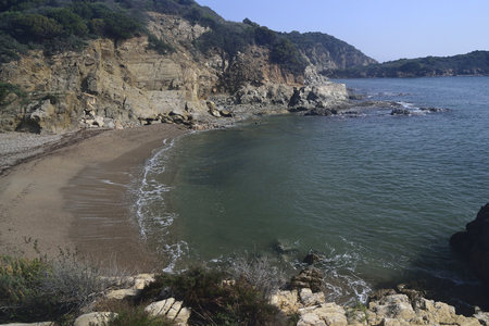 Beach of Tower Chiaの写真素材