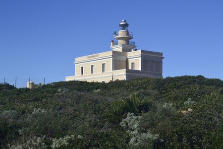 The lighthouse of Capo San Marcoの写真素材