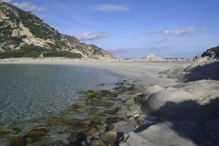 Beach of Punta Molentisの写真素材