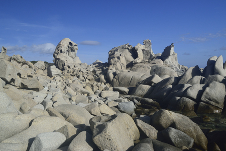 The coast of Punta Molentisの写真素材