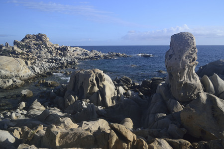The coast of Punta Molentisの写真素材