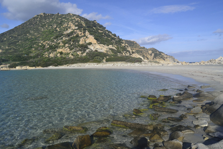 Beach of Punta Molentisの写真素材