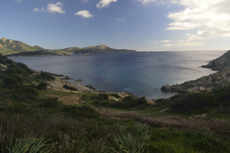 Coast of Capo Malfatanoの写真素材