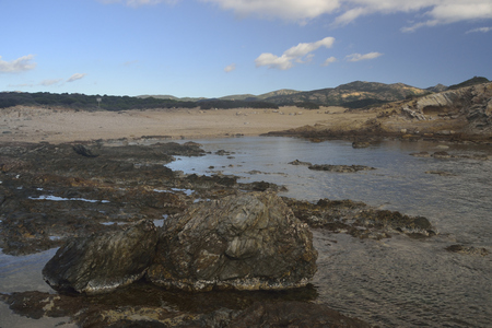 Beach of Capo Malfatanoの写真素材