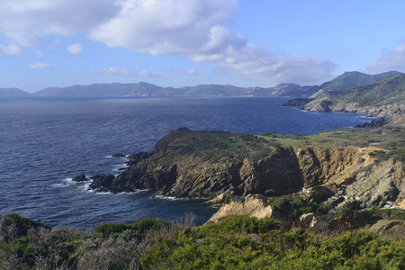 Coast of Capo Malfatanoの写真素材