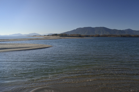 Flumendosa river near Porto Corallo beachの写真素材