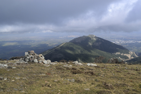 View of Monte Margiani from Punte Santu Mialiの写真素材