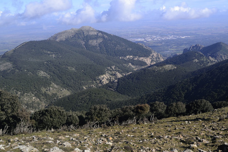 View of Monte Margiani from Punte Santu Mialiの写真素材
