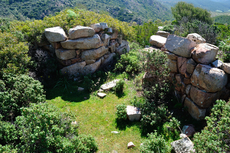 View of nuraghe Itroxiaの写真素材