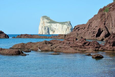 View of Pan di Zucchero from Porto Coralloの写真素材