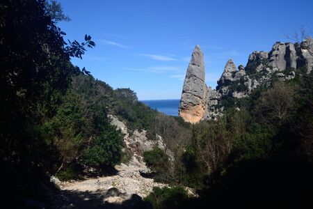 View of Punta Caroddi or Goloritzèの写真素材