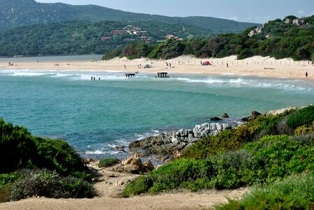 Beach of Su Giudeuの写真素材