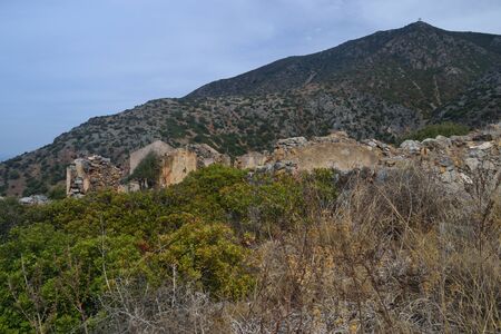 Abandoned mining village of Caitasの写真素材