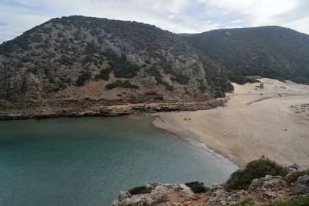 View of Cala Domestica beachの写真素材