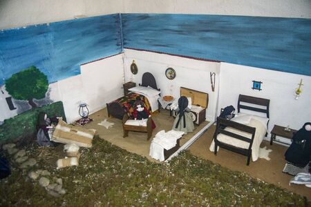 Presentation of the Sardinian nativity sceneの写真素材