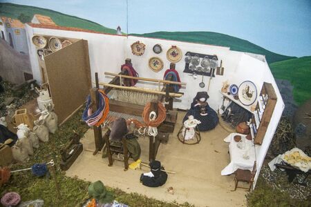 Presentation of the Sardinian nativity sceneの写真素材