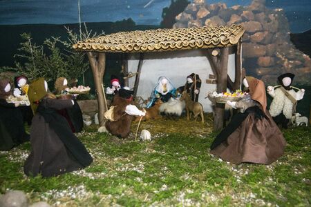 Presentation of the Sardinian nativity sceneの写真素材