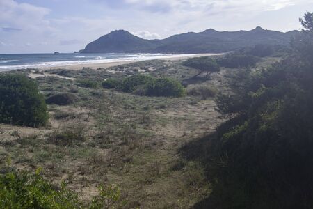 View of the Feraxi beachの写真素材