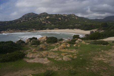 View of Cala Cipolla beachの写真素材