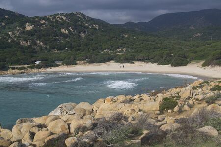 View of Cala Cipolla beachの写真素材