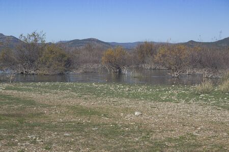 View of Monte Pranu lakeの写真素材