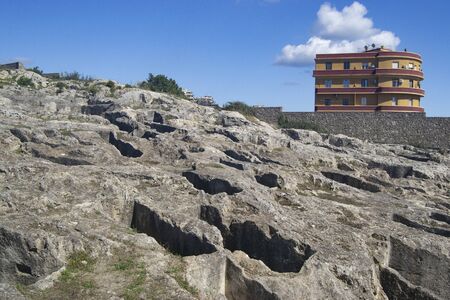View of Punic Necropolis of Tuvixedduの写真素材