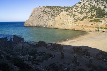 View of Cala Domestica beachの写真素材