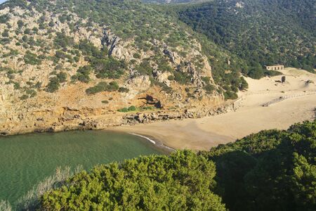 View of Cala Domestica beachの写真素材