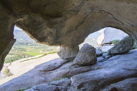 On Cuguddu of Monte Liuru, also called the pyramidの写真素材