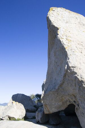 On Cuguddu of Monte Liuru, also called the pyramidの写真素材