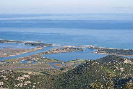 The coast of Muravera from Monte Liuruの写真素材