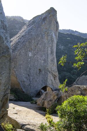 On Cuguddu of Monte Liuru, also called the pyramidの写真素材