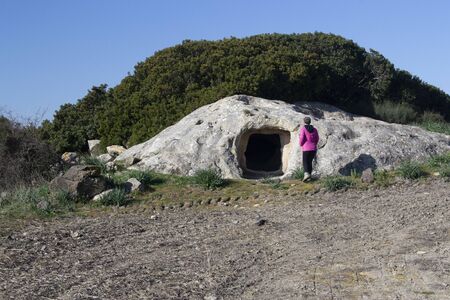 View of Domus de Janas Sa Domu de S'Orcuの写真素材