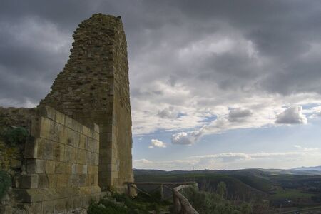View of Las Plassas castle ruinsの写真素材