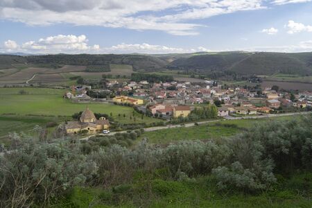 View of Las Plassas townの写真素材