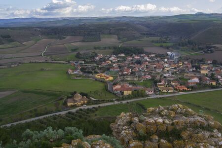 View of Las Plassas townの写真素材