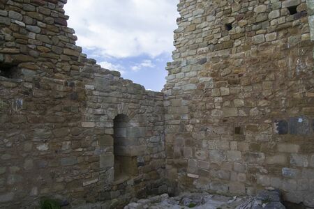 View of Las Plassas castle ruinsの写真素材
