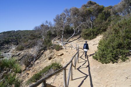 Panoramic path of Porto Pinedduの写真素材