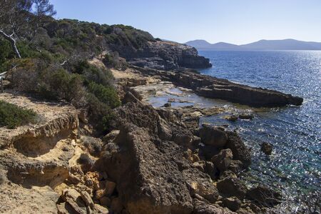 The coast of Porto Pinedduの写真素材