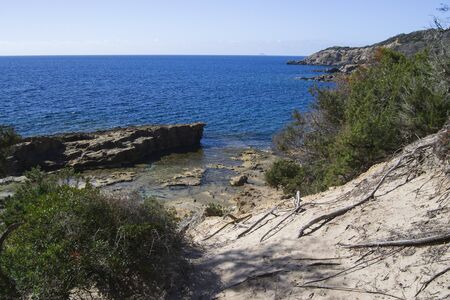 The coast of Porto Pinedduの写真素材